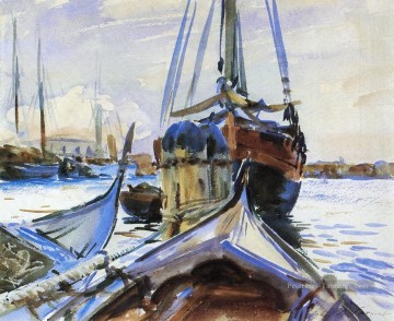 bateau John Singer Sargent Venise Peinture à l'huile